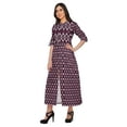 thumbnail image 3 of Moomaya Short Sleeve Kurta Printed Indian Kurti Summerwear Clothing For Women, 3 of 5