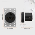 thumbnail image 3 of Hyper Tough Flush Mount 30A Dryer Outlet, 125-250V, 3-Wire, Single/2-Gang Box Compatible, 3 of 9