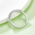 thumbnail image 2 of Princess Cut Half Full Eternity Wedding Ring, Retro Women's Ring, Row of Ring In 925 Sterling Silver, 2 of 6