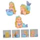 thumbnail image 5 of ADDHAT 3Ud Decoraciones Para Pastel Con De Sirena Colorida Para Fiesta Y Del Hogar, 5 of 8