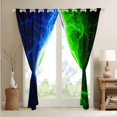 thumbnail image 3 of Black Blue Green 30%-50% Blackout Curtains Lightning Pattern Gamer Curtains & Drapes,Lightnings Abstract Window Curtains Video Game Room,Hippie Modern Patchwork Curtains 38"Wx45"L, 3 of 5