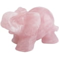 thumbnail image 1 of Rose Quartz Elephant Pocket Statue Kitchen Guardian Healing Figurine Decor 1.5", 1 of 3