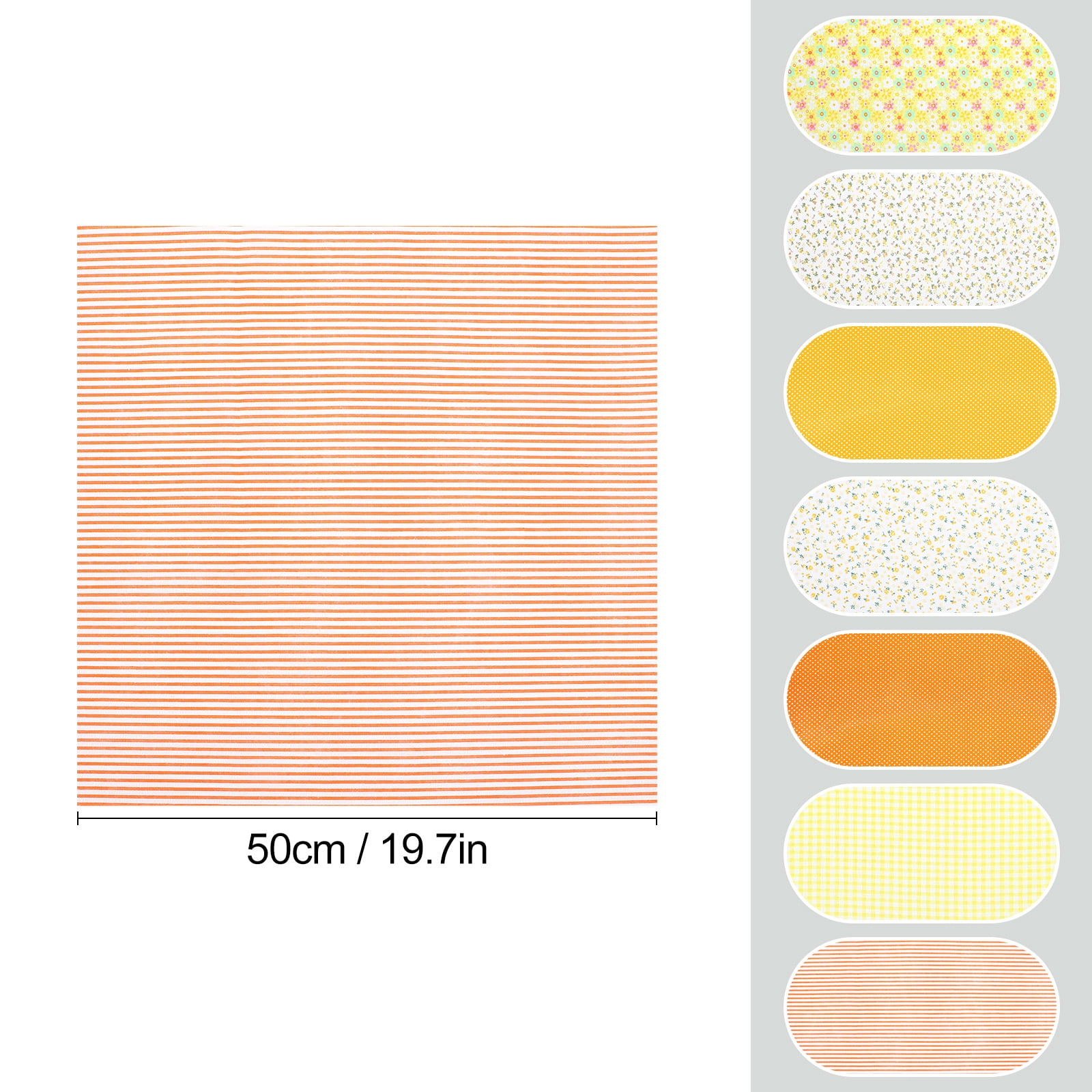 7pcs Pre-cut Floral Cotton Fabric Squares, EEEkit 20 x 20'' DIY Sewing Fabric Bundles for Quilting, Sewing, Patchwork & DIY Crafts
