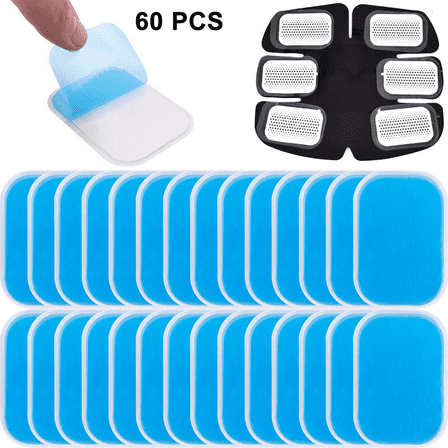 60Pcs Gel Sheets For Gel Pad, Abs Trainer Replacement Gel Sheet Abdominal Toning Belt Muscle Toner Ab Trainer Accessories
