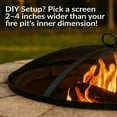 thumbnail image 6 of Sunnydaze 36" Round Steel Mesh Heavy-Duty Fire Pit Spark Screen with Handle, 6 of 11