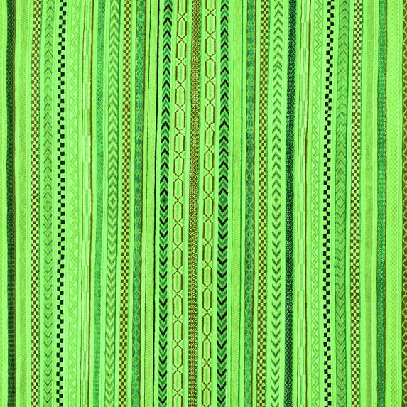 Ahgly Company Indoor Square Solid Green Modern Area Rugs, 8' Square
