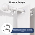 thumbnail image 2 of KoshiMe 1-inch Diameter Adjustable Curtain Rod 32-144 inches, Heavy-Duty Curtain Rods, Classic Ball Finials for Indoor/Outdoor Use, white, 2 of 7