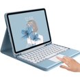 thumbnail image 1 of Étui Clavier pour iPad Pro 11 Pouces 2022 2021 2020 avec Pavé Tactile Touches Rondes Mignonnes Clavier Coloré Pro 11 Pouces 4e 3e 2e Génération Clavier Détachable Couverture Intelligente Mince avec Porte-Crayon, 1 of 7
