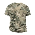 thumbnail image 4 of Mens Workout Shirts Big And Tall Short Sleeve Crewneck Camouflage T-Shirts Causal Stylish Camo Pullover Top Tees,Light Green L, 4 of 6
