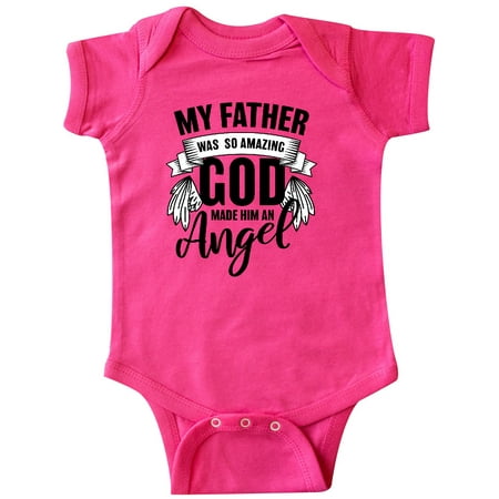 

Inktastic My Father was So Amazing God Made him an Angel Gift Baby Boy or Baby Girl Bodysuit