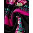 thumbnail image 5 of Hot Pink Off Shoulder Floral Embroidered Tiered Maxi Dress With Ruffle Trim, 5 of 5
