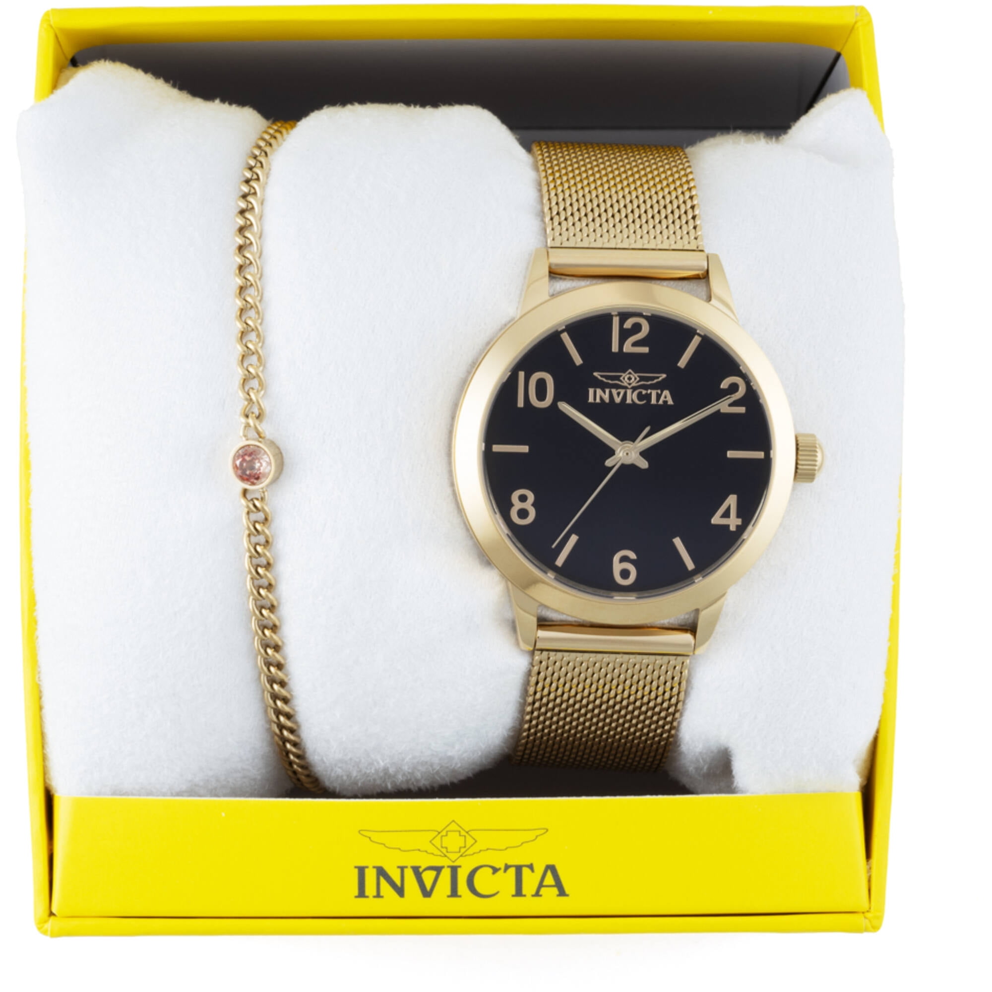 Invicta 47277 Women's Wildflower Black Dial Mesh Bracelet Watch