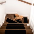 thumbnail image 3 of Beverly Rug Indoor Stair Treads Washable Non Slip Cover Set of 8 Black 8.7" x 28", 3 of 8