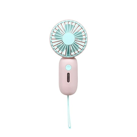 

yongmandr Electric Mini Fan Charging Small Fans USB Rechargeable Handheld Battery Powered Portable Fans Personal Cooling Fan That Blows Cold Air 2.5 x1.4 x5.2 (Pink)
