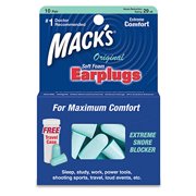 2 Pack - Mack's Safe Sound Original Soft Foam Earplugs- 10 Pairs Each