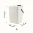 thumbnail image 4 of Space-Saving Quiet-Close Trash Can - 3/5L, Eco-Friendly Sealed Bin For Kitchen & Office, No Electricity Needed, 4 of 7