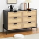 thumbnail image 4 of Cajonera de Ratán Natural, 47.2", 6 Cajones, Estilo Rústico con Patas Metálicas, Organizador Moderno para Closet y Sala, 4 of 7