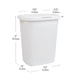 thumbnail image 3 of 50L Slim Laundry Hamper, Clothes Basket, Lid, Wicker Design, Plastic, 17.65" L x 13.75" W x 21" H, White, 3 of 6