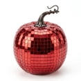 thumbnail image 2 of Fall Decor Halloween Retro Mirror Glass Disco Pumpkin Decor Sparkling Light Reflecting Tabletop Centerpiece Glass Tile Pumpkin Ornament for Mantel Window Party, 2 of 6