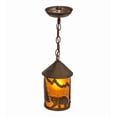 thumbnail image 7 of Meyda 178054 6 in. Northwoods Lone Bear Mini Pendant, Antique Copper & Amber Mica, 7 of 7