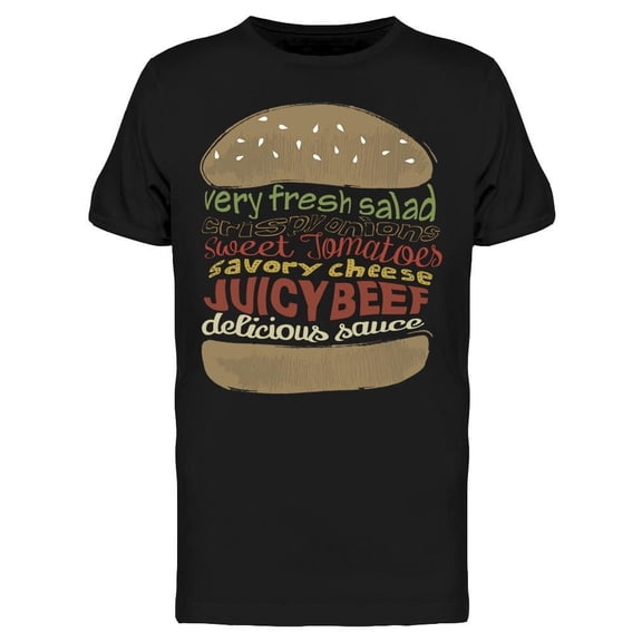 Hamburger Fresh Salad Tee Men's -Image by Shutterstock