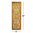 thumbnail image 4 of DecMode Gold Wooden Handmade Intricately Carved Arabesque Scroll Wall Decor, 4 of 15