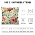 thumbnail image 5 of Creowell Vintage Spring Floral Decorative Throw Pillow Covers Watercolor Flowers Pillow Cases Outdoor Colorful Rose Blossom Square Cushion Case for Farmhouse Living Room Decor, 5 of 5