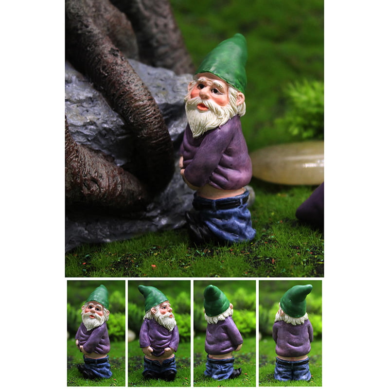 Details about   FairyCome Mini Garden Gnome Figurines Resin Fairy Garden Funny Miniature GnomUR 
