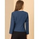 thumbnail image 5 of Blazer corto Allegra K sin cuello con cremallera Azul eléctrico XS, 5 of 6