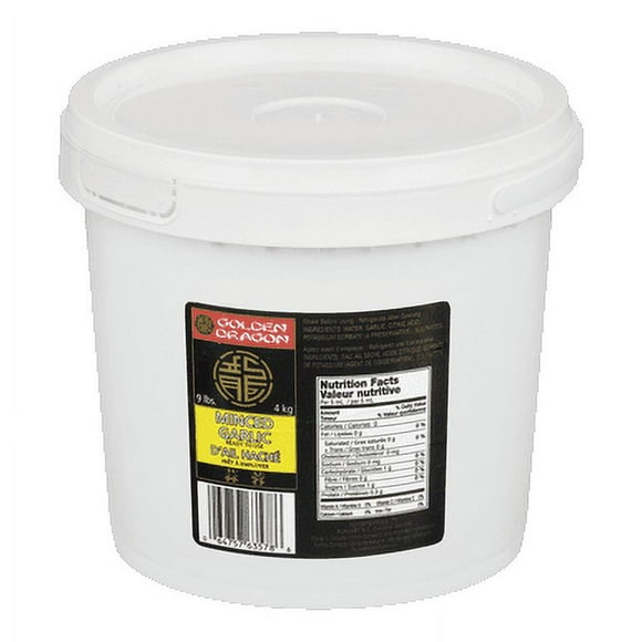 Golden Dragon Ail Haché en Vrac pour Services Alimentaires 4 L - Explosion de Saveur / Essentiel de Cuisine