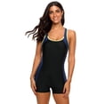 thumbnail image 3 of Charmo Swimsuits for Women One Piece Bathing Suits Racerback Boyleg Sports Swimwear, 3 of 6