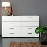 TVILUM Loft 8 Drawer Double Dresser , White