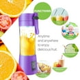thumbnail image 2 of Portable Mini Blender USB Rechargeable Fruit Juice Blender,Shakes Smoothie Blender-6 Blades,Mini Travel Personal Blender,Household Mixer For Juicing Vegetables Meat Crushed Ice-Easy Clean, 2 of 8