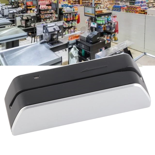 Mini Card Reader, 3 Tracks 300-4000oE Magnetic Stripe Reader High Speed for Credit Debit Bank Cards