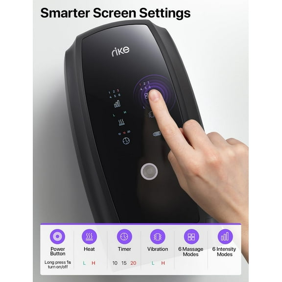 Hand Massager, 6 Modes 6 Intensities Hand Massager with Heat and Compression Arthritis and Carpal Tunnel, Birthday Gifts for Women Men (Black)