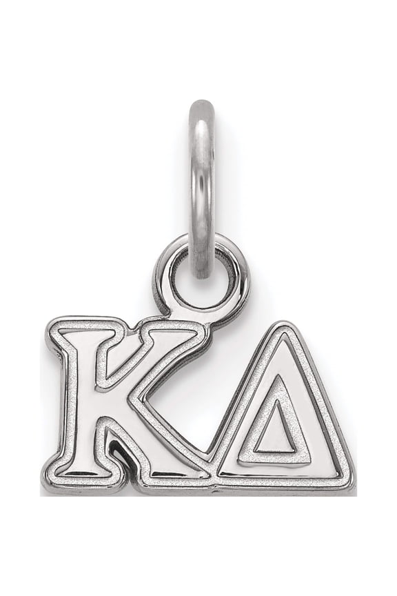 Sterling Silver Rh-Plated Logoart Kappa Delta Xs Pendant (12 X 10) Made In United States ss001kd