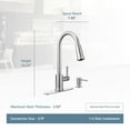 thumbnail image 6 of Moen 87090MSRS Indi Collection 1 Handle Pull-Down Kitchen Faucet, Spot Resist Stainless Microban, 6 of 9