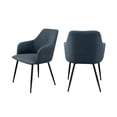 thumbnail image 4 of Walker Edison 33" Mid-Century Modern Upholstered Dining Chair, Indigo Blue, 4 of 9