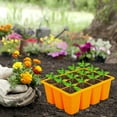 thumbnail image 2 of 12-Cell Seed Starting Tray for Seedlings, Silicone Reusable Plant Starter Trays with Drainage Holes for Seed Germination, 5.46x7.02 inches Gardener Friendly Plant Trays for Seedlings, 2 of 8