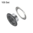 thumbnail image 3 of Juego de 100 Ojales Redondos 8mm Metal con Arandelas para Recortes Ropa Zapatos Unique Bargains Gris, 3 of 7