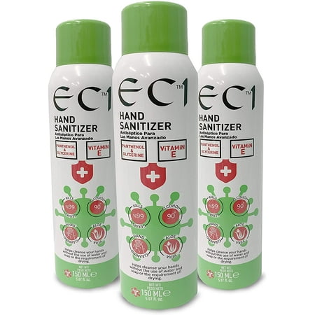 3 PACK Hand Cleaning Spray, Ideal for Cleaning Hands, Metals, Electronic Devices, Door Handles, Elevator Buttons, Car Steering and Many More Multi Purpose Cleaning