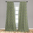 thumbnail image 4 of Ambesonne Grey Curtains, Monochrome Game Cubes Pattern, Pair of 28"x84", Earth Yellow Purpleblue, 4 of 4