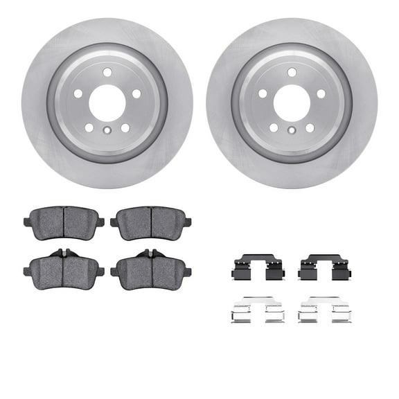 Dynamic Friction Company Rear Brake Rotors with 5000 Advanced Brake Pads includes Hardware 6512-63551