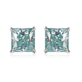 thumbnail image 3 of 2cttw Moissanite Earrings for Women Princess Cut D Color VVS1 clarity S925 Sterling Silver Red/Green/Yellow Diamond Earrings for Women Moissanite Stud Earrings with Certificate, 3 of 8