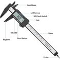 thumbnail image 3 of Digital Vernier Caliper, 150MM Vernier Caliper Measuring Tool for Length Width Depth Outside Diameter Inside (Black), 3 of 4