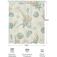 thumbnail image 4 of Starfish and Seashell Shower Curtain 72Wx84H Inch Nautical Ocean Beach Coral Coastal Retro Vintage Anchor Sea Horse Beige Ivory with 12 Plastic Hooks Fabric Waterproof Toilet Accessories Decor, 4 of 5