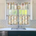 thumbnail image 3 of Country Boho Curtains 24" Short - 3 Panel Floral Farmhouse Set with Vintage Botanicals, Rustic Rod Pocket Treatment, 3 of 3