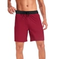 thumbnail image 2 of Biezeib Men's Summer Casual Beachwear Shorts Tropical Tree/Contrast Color Drawstring Sports Shorts, 2 of 6