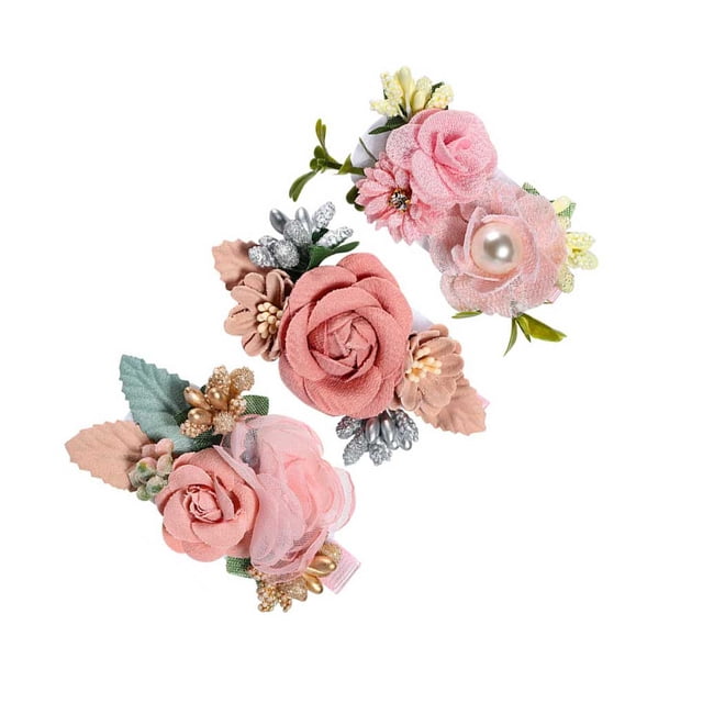 Sonducket Pinza para el pelo de 3 piezas, decoración para la cabeza, tamaño compacto, ahorro de espacio, accesorios para mujer, alfileres de flores Type9 NO9 Sonducket AP007030-03