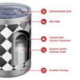 thumbnail image 4 of 12oz Tumblers Black and White Checkerboard Checkered Vacuum Insulated Stainless Steel Travel Tumbler Cups Mug with Lid and Straw for Beer,Coffee,Beverages with Cleaning Brush for Cold Hot Drinks, 4 of 5